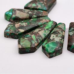 Assembled Gold Line and Imperial Jasper Beads Strands&nbsp;G-P297-H01