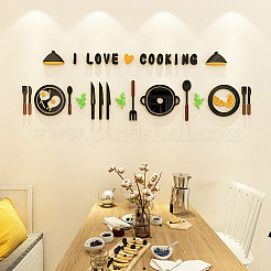 3D Tableware Theme Acrylic Self-adhesion Mirror Wall Stickers&nbsp;EL-TAC0001-11