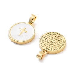 Rack Plating Brass Enamel Pendants&nbsp;KK-C063-14G