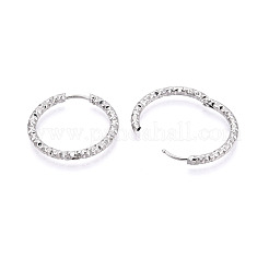 304 Stainless Steel Hoop Earrings&nbsp;STAS-T074-19P