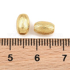 真鍮ビーズ  オーバル  ラックめっき  長持ちメッキ  鉛フリー＆カドミウムフリー  18KGP本金メッキ＆ガンメタル  7.5x5mm  穴：1.7mm&nbsp;KK-CBA78C7-10G