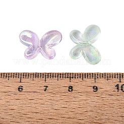 透明プラスチックビーズ  蝶  ABカラーメッキ  ミックスカラー  13x18x5mm  穴：1.8mm  約875個/500g&nbsp;KY-N025-39