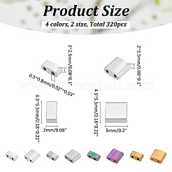 320Pcs 8 Styles Electroplate Glass Seed Beads&nbsp;SEED-WR0001-07