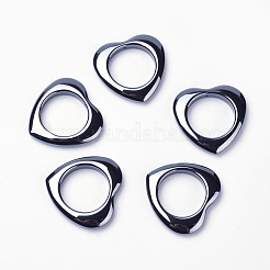 ボーイフレンドのバレンタインギフトのアイデア  非磁性の合成ヘマタイトハートペンダント  35x6mm  穴：1mm&nbsp;X-IMP002