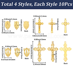 40Pcs 4 Styles DIY Alloy Pendant and Link Findings Kits&nbsp;FIND-SC0021-28