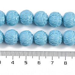 Synthetic Coral Dyed Carved Beads Strands&nbsp;CORA-K009-01