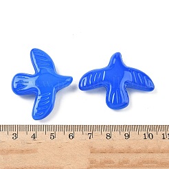 ペイントガラスビーズを焼く  平和の鳩  ミックスカラー  34x42x9mm  穴：1.6mm&nbsp;LAMP-C019-01