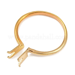 アルミ合金の指輪の部品  4 つのプロング リングのセッティング  ゴールドカラー  usサイズ9 1/2(19.3mm)&nbsp;FIND-WH0111-275A-G