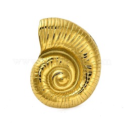 女性用304ステンレススチール指輪  巻き貝  18KGP本金メッキ  usサイズ12 1/4(21.5mm)&nbsp;RJEW-A050-02G