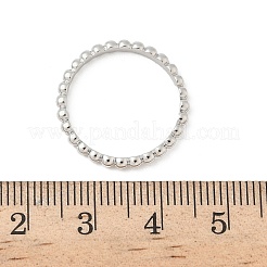 925スターリングシルバープレーンバンドリング  丸いビーズ  プラチナ  2mm  usサイズ7 1/4(17.5mm)&nbsp;RJEW-P164-01B-P