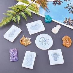 仏教 diy ペンダント シリコーン金型キット  白樺の木製クラフトアイスクリームスティックとプラスチック製のトランスファーピペット付き  ラテックス指サック  プラスチック計量カップ  ガラスペンダントボトルデコレーション  ホワイト  45x41x10mm  穴：1.5mm  内径：31x29mm  2pc&nbsp;DIY-OC0002-86