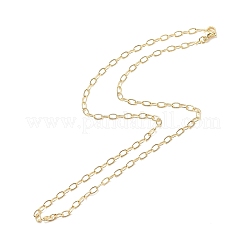 女性用真鍮アズキチェーンネックレス  カドミウムフリー＆鉛フリー  18KGP本金メッキ  17.52インチ（44.5cm）&nbsp;LS-NJEW-P265-32G
