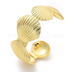 Brass Open Cuff Bangles for Women&nbsp;BJEW-M091-02G