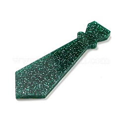 不透明なプリントアクリルパーツ  グリッターパウダー付き  聖パトリックの日  49.5x15.5x2mm  穴：1.6mm&nbsp;OACR-G020-02C