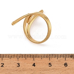 女性用、不規則な真鍮製オープンリングカフ  ゴールドカラー  29.5mm  内径：17.4mm&nbsp;KK-CBA8D1E-02C-G