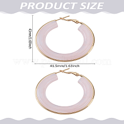 1 Pair Stylish Stainless Steel Fever Hoop Earrings&nbsp;EJEW-LP0011-05C
