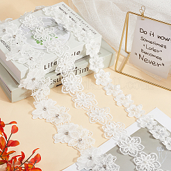 3Pcs 3 Styles Polyester Flower Lace Trim Ribbon&nbsp;OCOR-CY0001-20B