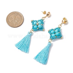 Synthetic Turquoise Stud Earrings&nbsp;EJEW-MZ00282-04