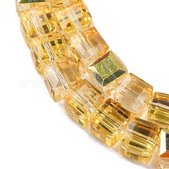 Electroplate Glass Beads Strands&nbsp;EGLA-H108-01A-AB06
