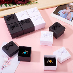 12Pcs 2 Colors Square Cardboard Paper Ring Gift Storage Boxes&nbsp;CON-TA0001-23