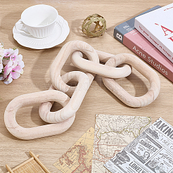 Wood 5 Link Chain Display Decorations&nbsp;AJEW-WH0314-882B