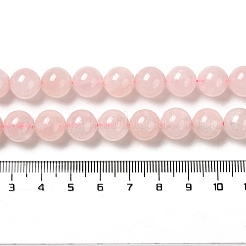 天然マダガスカル ローズクォーツビーズ連売り  ラウンド  10mm  穴：1mm  約37個/連  15.55''（39.5センチメートル）&nbsp;G-F641-01-D