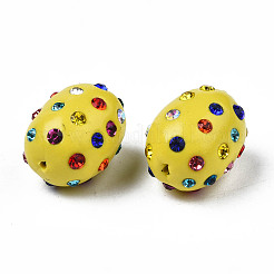 Polymer Clay Rhinestone Beads&nbsp;RB-T017-32I