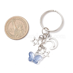 Transparent Baking Paint Glass Keychains&nbsp;KEYC-JKC01284