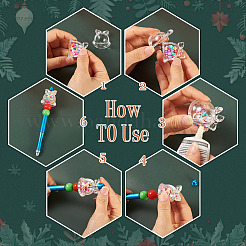 12Pcs 3 Styles Christmas Theme Transparent Acrylic Beads&nbsp;TACR-TA0001-76