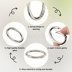 10Pcs Zinc Alloy Spring Gate Rings&nbsp;FIND-SP0004-31P