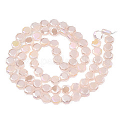 Electroplate Opaque Solid Color Glass Beads Strands&nbsp;EGLA-N002-27-B05
