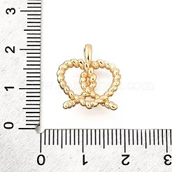 真鍮チャーム  ブレゼン  ゴールドカラー  17x15.5x4.5mm  穴：2.2mm&nbsp;LS-KK-Q097-04G