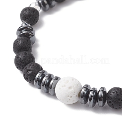 Natural & Synthetic Mixed Gemstone Beaded Stretch Bracelets for Men Women&nbsp;BJEW-JB12601