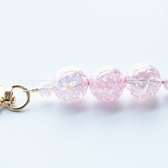 アクリルバッグ延長チェーン  亜鉛合金スプリングゲートリング付き  バッグストラップ交換用アクセサリー  ピンク  16cm&nbsp;GN-TAC0002-01B