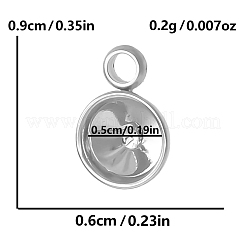 304 Stainless Steel Pendant Cabochon Settings&nbsp;PW-WG002AB-01