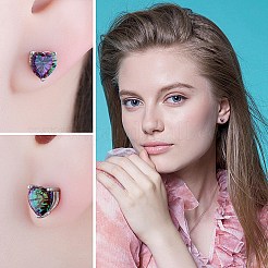 Brass Rhinestone Stud Earrings&nbsp;EJEW-BB64065-A