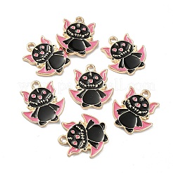 Halloween Light Gold Tone Alloy Enamel Pendants&nbsp;ENAM-P247-16KCG