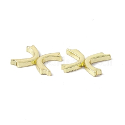 ラックメッキ合金カボション  カドミウムフリー＆鉛フリー  X形状  ライトゴールド  11.5x15x2mm&nbsp;FIND-I030-08LG