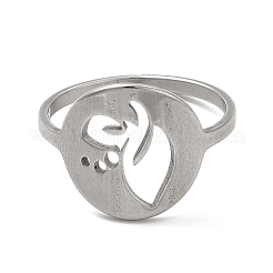 Non-Tarnish 201 Stainless Steel Finger Rings&nbsp;RJEW-G278-06P