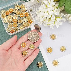 36Pcs 3 Style Brass 3D Flower Bead Caps&nbsp;KK-FH0002-48