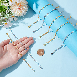 40Pcs 2 Colors Iron Cable Chain Bracelets&nbsp;IFIN-ME0001-12