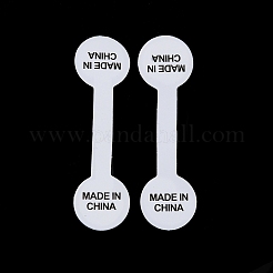 折り畳む紙のジュエリーの値札  中国製のリング用粘着ジュエリーラベルタグ  ネックレス  ブレスレット  ラウンド  ホワイト  5.1x1.4x0.01cm&nbsp;CDIS-C006-02C