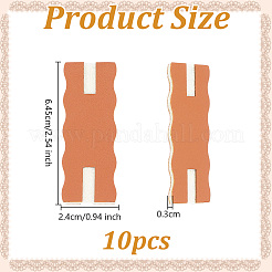 PUイミテーションレザーネックレスディスプレイカード  長方形  砂茶色  6.45x2.4x0.3cm&nbsp;CDIS-WH0021-042B
