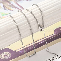Anti-Tarnish 304 Stainless Steel Satellite Chain Necklaces for Women&nbsp;NJEW-K255-14P