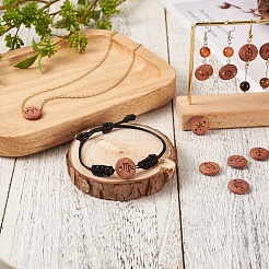 240Pcs 12 Style Laser Cut Wood Connector Charms&nbsp;WOOD-CD0001-34