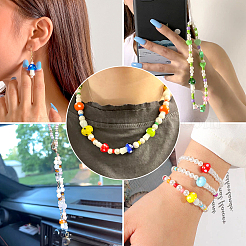 64Pcs 24 Styles Mushroom Handmade Lampwork Beads&nbsp;LAMP-TA0001-12