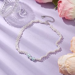 Shell Pearl Bead Beaded Necklaces&nbsp;NJEW-JN04946