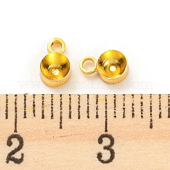 Rack Plating Brass Pendant Cabochon Settings&nbsp;KK-P240-07G