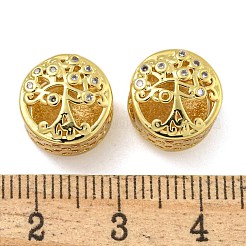 Rack Plating Brass Micro Pave Cubic Zirconia Beads&nbsp;KK-I718-35G