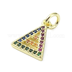 Brass Micro Pave Colorful Cubic Zirconia Pendants&nbsp;KK-H475-07G